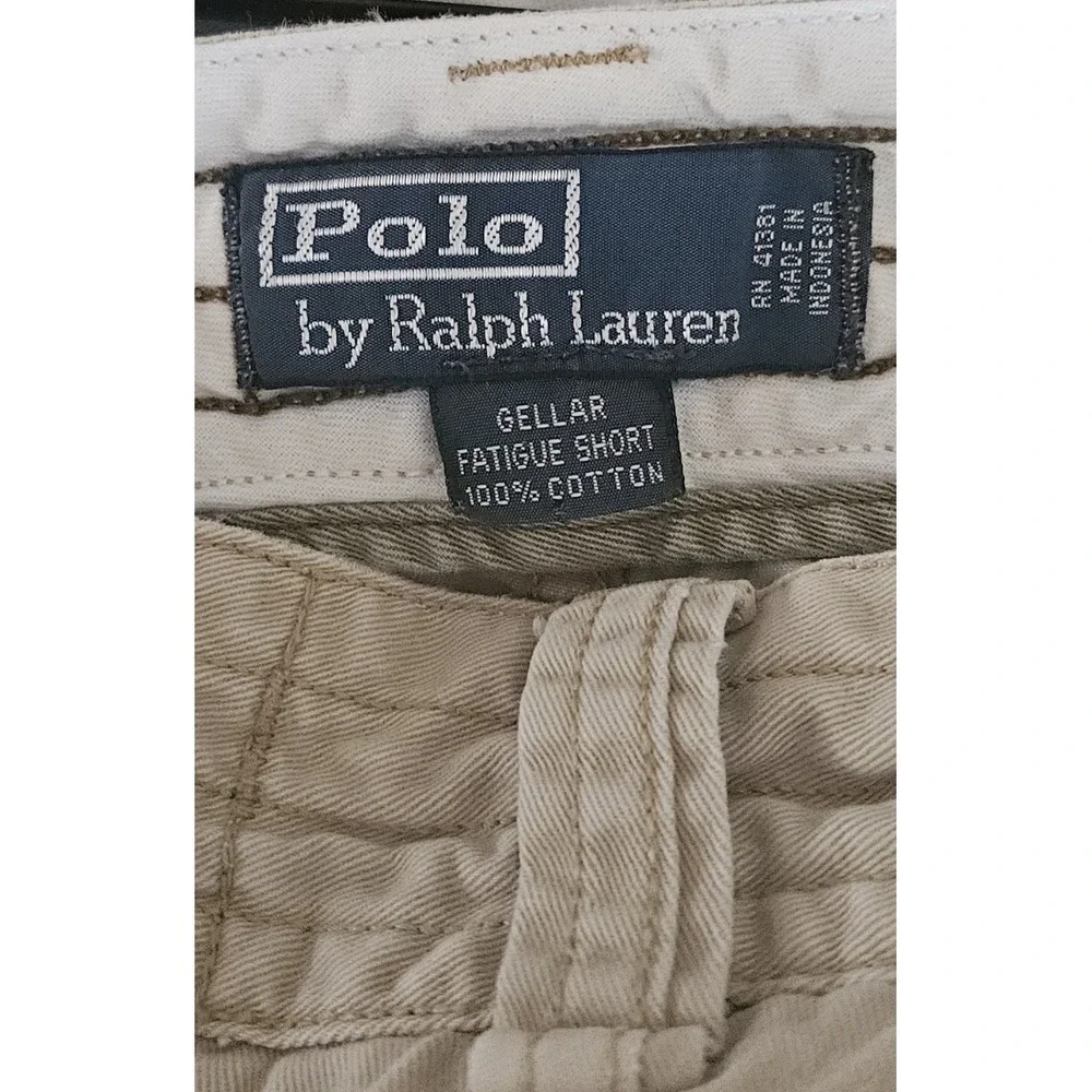 Polo Ralph Lauren Gellar fatigue shorts COTTON‎ Khaki Tan 33